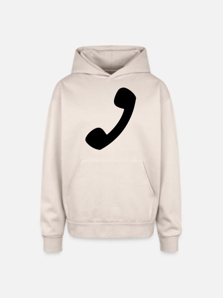 Phone - Oversized Hooded Sweatshirt - Sand