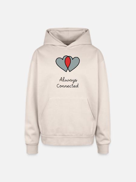 Always Connected - Oversized Hooded Sweatshirt - Sand