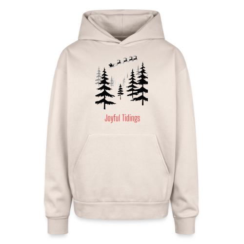 Joyful Tidings Christmas T-Shirt - Oversized Hooded Sweatshirt
