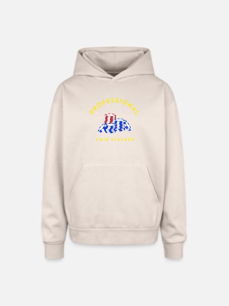 Professional_Chip_Stacker - Oversized Hooded Sweatshirt - Sand