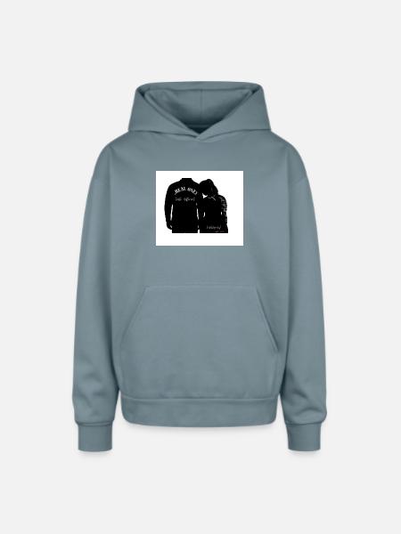 page 1 - Oversized Hooded Sweatshirt - stone blue