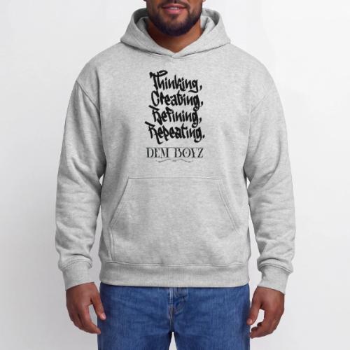 Thinking, Creating, Refining, Repeating - Oversized Hooded Sweatshirt