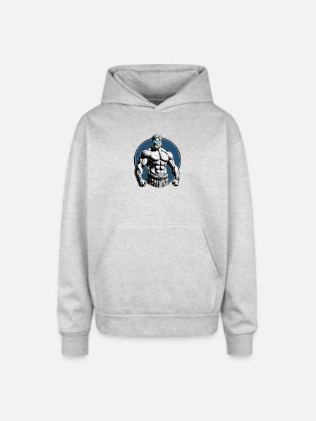 Hercule - Oversized Hooded Sweatshirt - heather grey