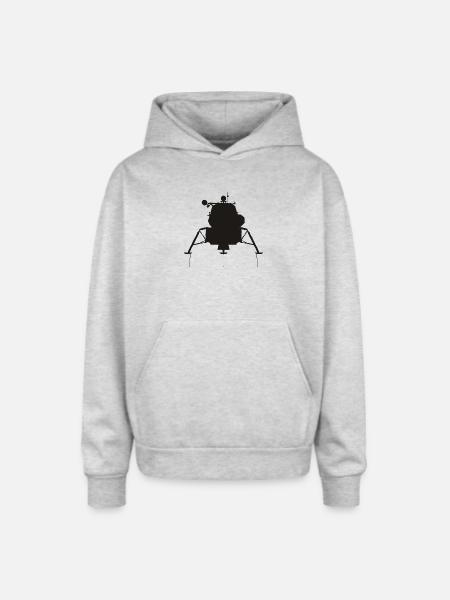 Lunar Module - Oversized Hooded Sweatshirt - heather grey