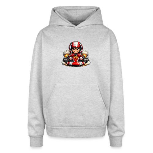 Carcadelogoracerfront - Oversized Hooded Sweatshirt
