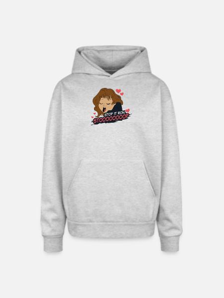 Stop It Ron - Oversized Hooded Sweatshirt - heather grey