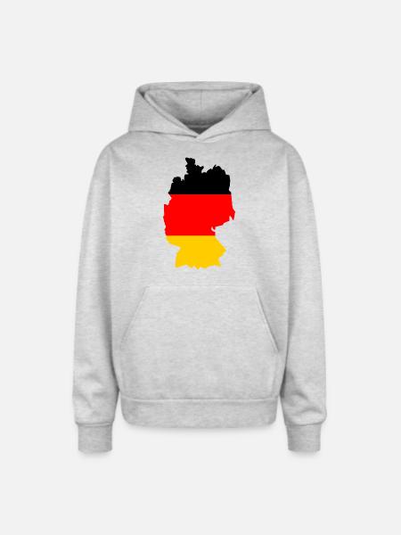 germany - Oversized Hooded Sweatshirt - heather grey