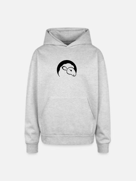 Lamb - Oversized Hooded Sweatshirt - heather grey