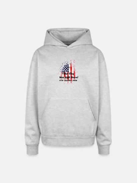 Our Flag Was Still There! - Oversized Hooded Sweatshirt - heather grey