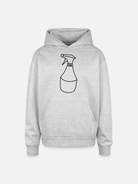 Cleaning detergent squirt bottle - Oversized Hooded Sweatshirt - heather grey