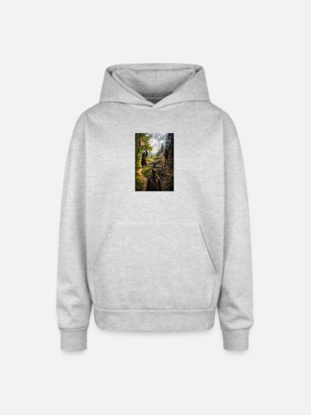Choose the bear - Oversized Hooded Sweatshirt - heather grey