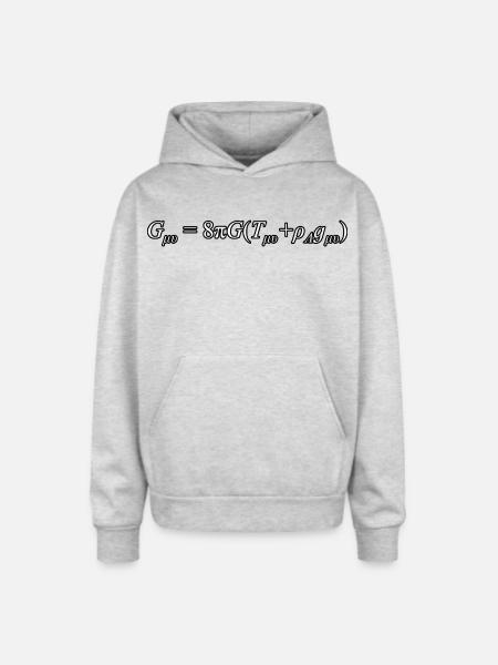 General Relativity Equation - Oversized Hooded Sweatshirt - heather grey