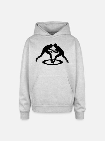 Wrestling, freestyle wrestling - Oversized Hooded Sweatshirt - heather grey