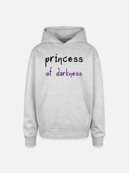 Princess of Darkness - Oversized Hooded Sweatshirt - heather grey