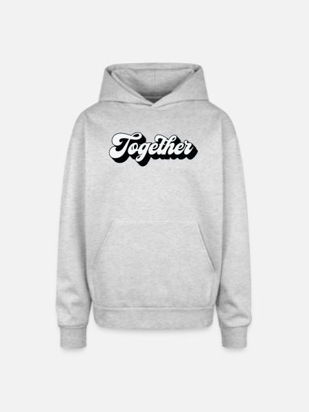 Together - Oversized Hooded Sweatshirt - heather grey