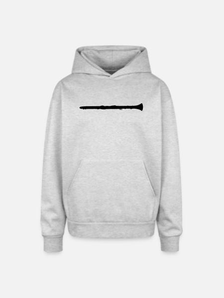 clarinet - Oversized Hooded Sweatshirt - heather grey