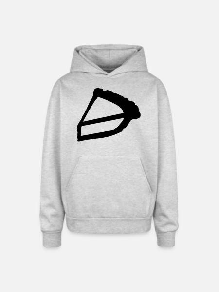 pie - Oversized Hooded Sweatshirt - heather grey