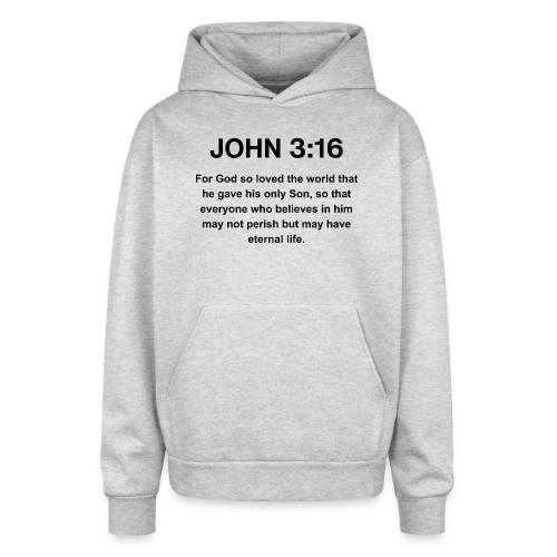 John 3:16 Christian Apparel – Bible Verse Clothing - Oversized Hooded Sweatshirt