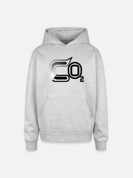 Halftone Arc Abstract - Oversized Hooded Sweatshirt - heather grey