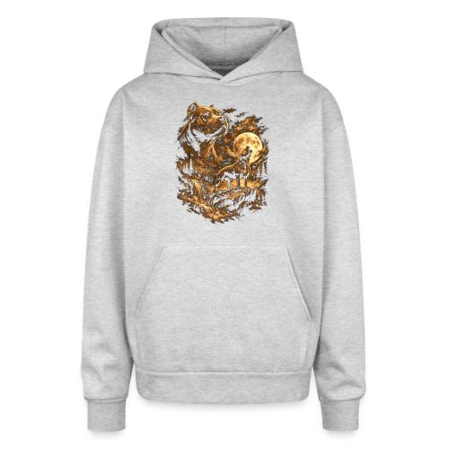Pit Bull Howling Moon Fantasy Forest Tee - Oversized Hooded Sweatshirt
