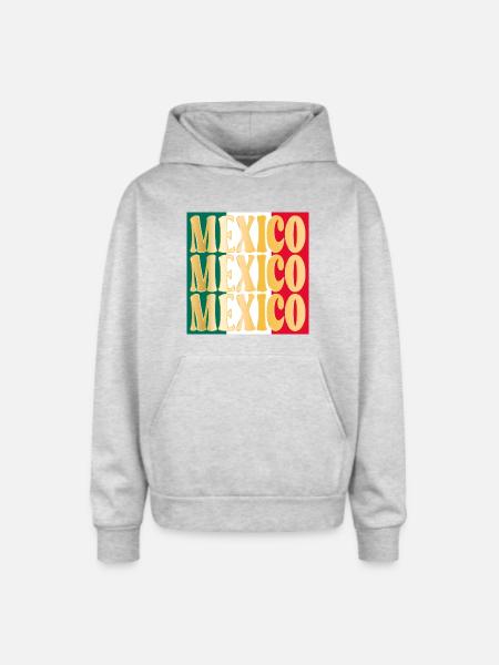 México Mexican Mexico - Oversized Hooded Sweatshirt - heather grey