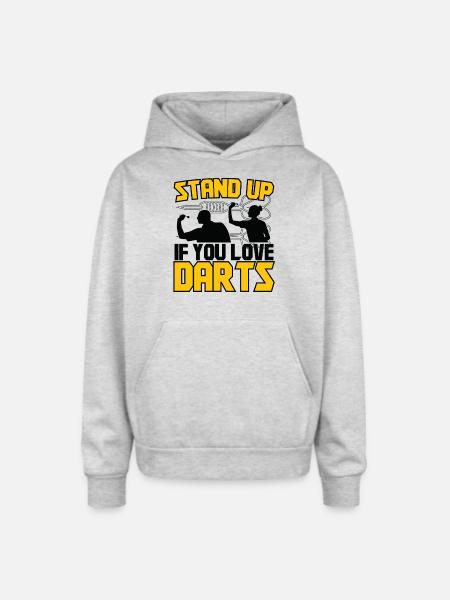 Darts Dart Player - Oversized Hooded Sweatshirt - heather grey