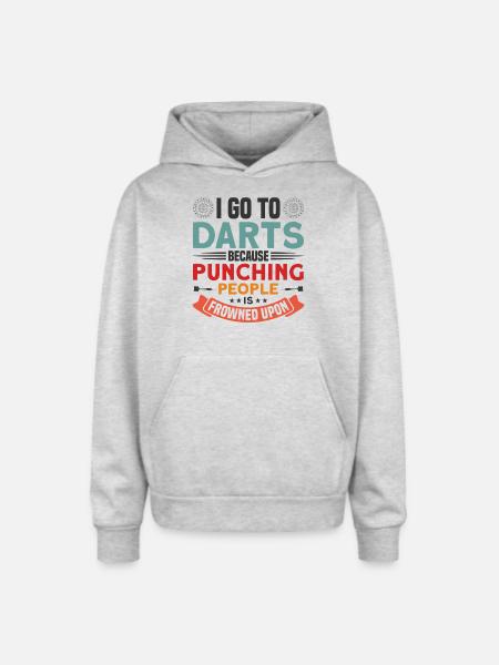 Darts Dart Player - Oversized Hooded Sweatshirt - heather grey