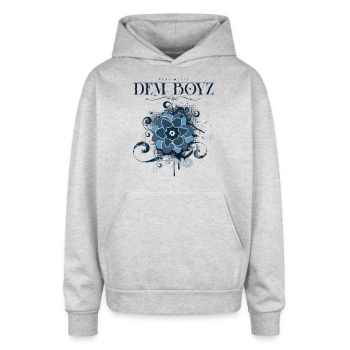 Flower Splash Blues - Oversized Hooded Sweatshirt