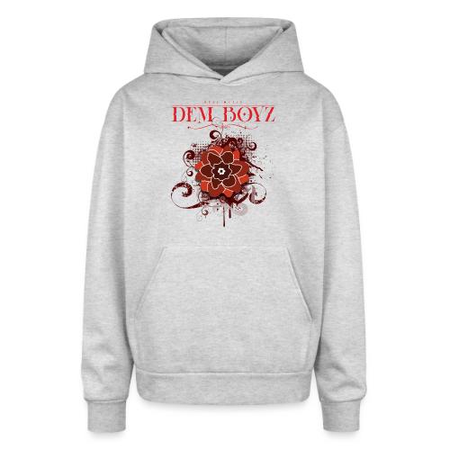 Flower Splash Reds - Oversized Hooded Sweatshirt