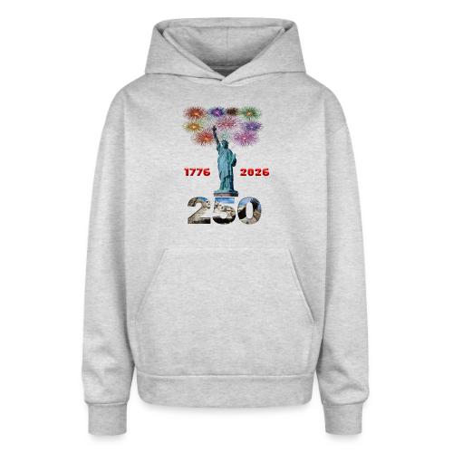 1776 - 2026 | 250 Years USA | Fireworks - Oversized Hooded Sweatshirt