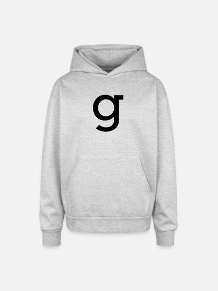 "g" - Oversized Hooded Sweatshirt - heather grey