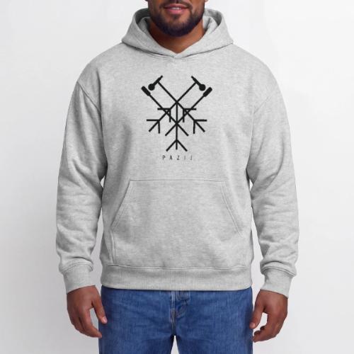 Pazij Black Logo - Oversized Hooded Sweatshirt