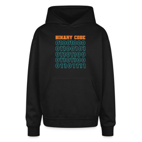 Say Hello in Binary code - Oversized Hooded Sweatshirt