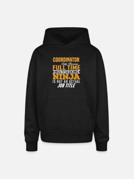 Coordinator - Oversized Hooded Sweatshirt - black