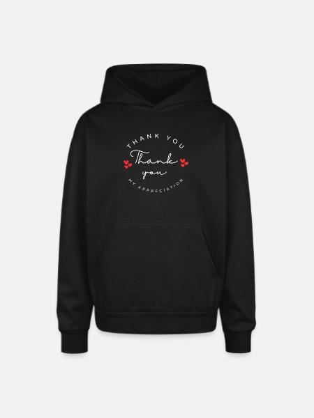 My_Appreciation - Oversized Hooded Sweatshirt - black
