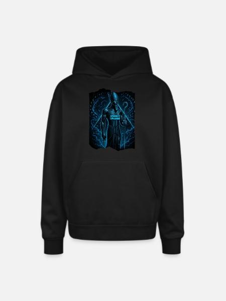 Osiris Code - Oversized Hooded Sweatshirt - black