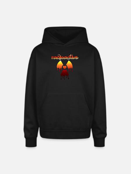 Radioactive – Bold & Unique - Oversized Hooded Sweatshirt - black
