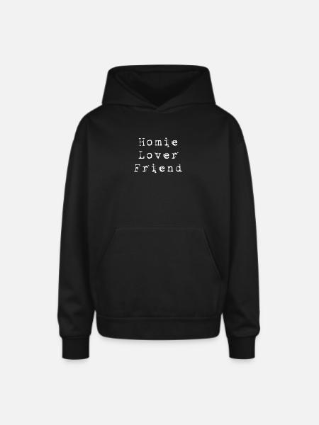 Home Lover Friend - Oversized Hooded Sweatshirt - black