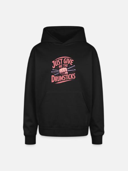 Cardio Drumming - Oversized Hooded Sweatshirt - black