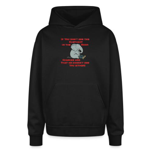 Elephant in the Room Meme - Oversized Hooded Sweatshirt