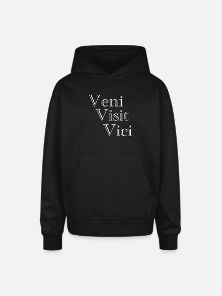 Veni Visit Vici - Oversized Hooded Sweatshirt - black