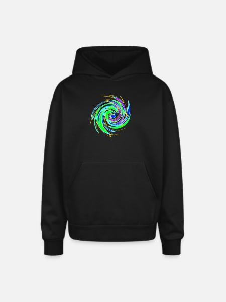 Where's the Purple? - Oversized Hooded Sweatshirt - black