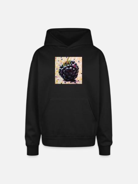 Very berry - Oversized Hooded Sweatshirt - black