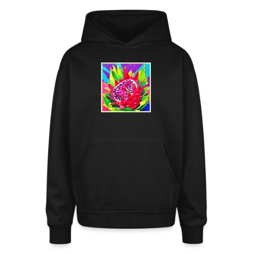 Neon Dragon Fruit Splendor - Oversized Hooded Sweatshirt