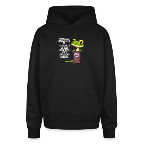 Public Comment Lizard Design - Oversized Hooded Sweatshirt