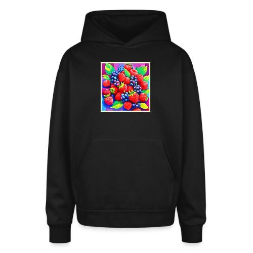 Fresh Berry Bounty - Oversized Hooded Sweatshirt
