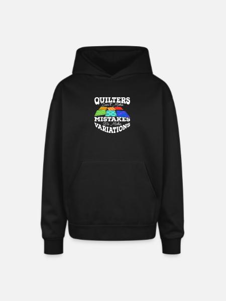Quilting - Oversized Hooded Sweatshirt - black