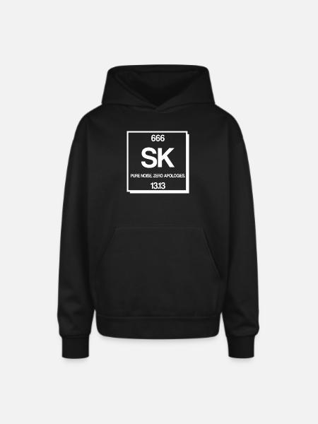 666 S-k Element - Oversized Hooded Sweatshirt - black