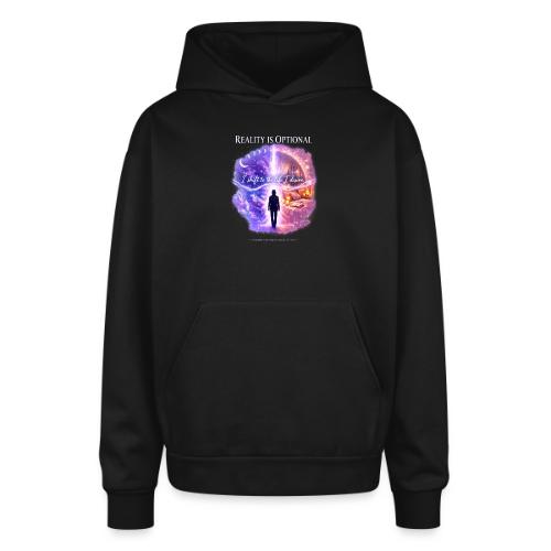 Reality Is Optional Cosmic Reality Shifting Portal - Oversized Hooded Sweatshirt