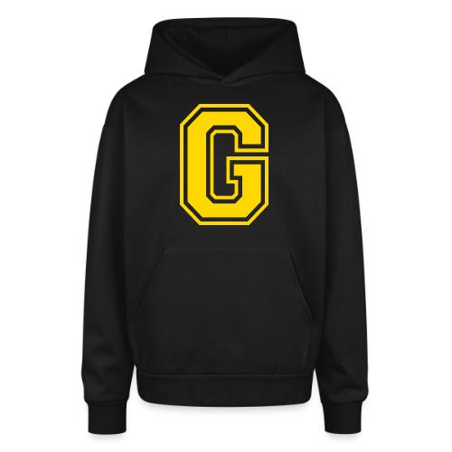 Letter G – Capital Athletic Alphabet Monogram - Oversized Hooded Sweatshirt